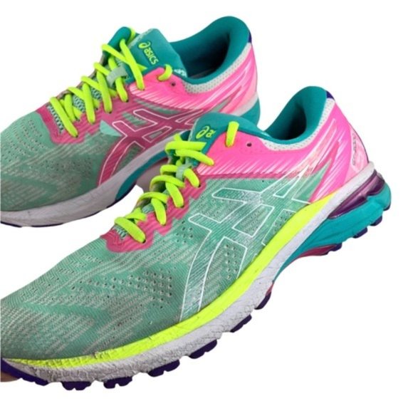 Asics GT-2000 Lace Up Sneakers Fresh Ice Colorway Green Teal Pink Purple - Picture 6 of 11